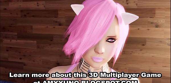  SUPER Hot FFM Threesome In Virtual 3D Game World!